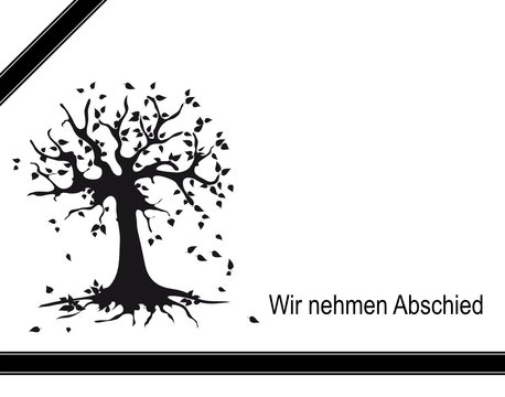 "wir nehmen Abschied" Trauerkarte