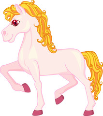 Obraz na płótnie Canvas Różowy koń