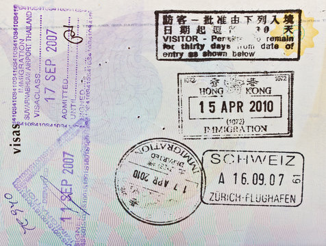 passport immigration stamps