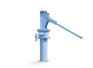 Vintage  water pump, isolated on white