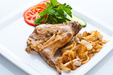 Rabbit with a garnish