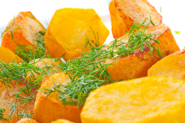 Fried potato with fennel