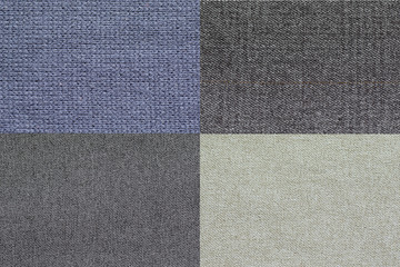 Fototapeta premium Fabric textures set
