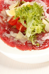 Meat Carpaccio with Parmesan Cheese