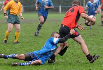 Obraz premium les deux joueurs au rugby