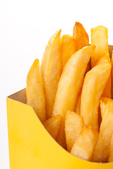 french fries on a white background