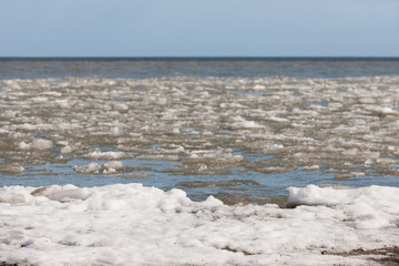 Drifting ice in the sea © Ivonne Wierink
