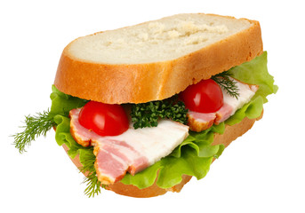 Sandwich isolated on white