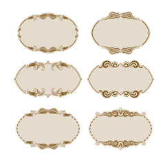 Set of ornate vector frames