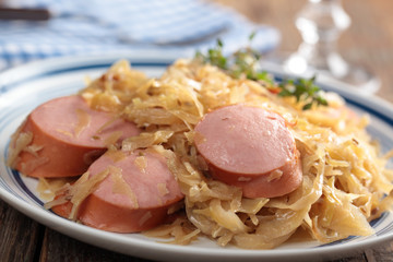 Sausage with sauerkraut