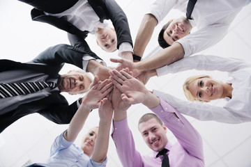 Fototapeta na wymiar business people group joining hands