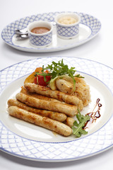 sausages and potatoes