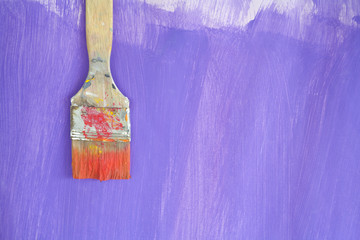 color background, still life, brush and painting