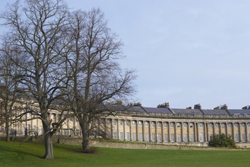 Royal Crescent. Georgian building in Bath, UK