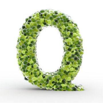 Texteffekt Molek&uuml;le gr&uuml;n Q