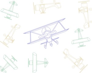 Бипланы цветные