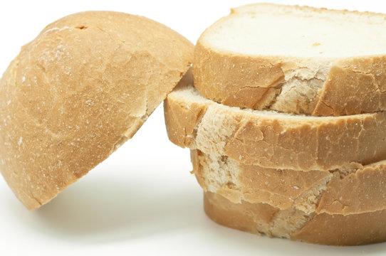Rebanadas de pan freco
