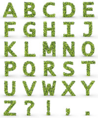 Texteffekt Moleküle grün ABC