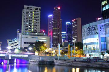 Fototapeta na wymiar Singapore city at night
