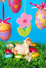 easter decoration with lamb