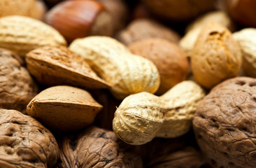 Mixed dried fruit closeup