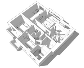 3d apartment sketch