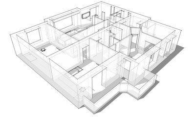 3d apartment sketch