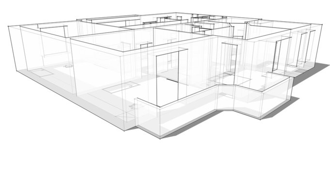 3d apartment sketch