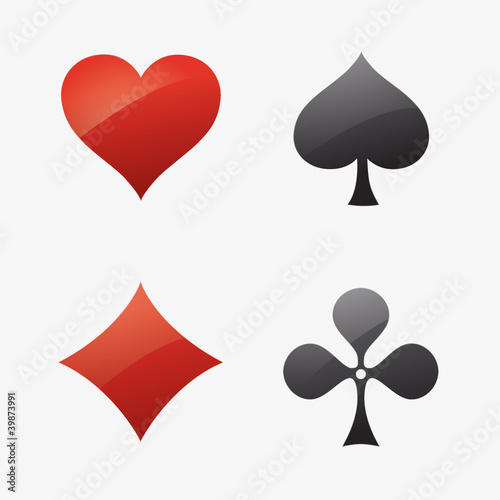 "icon ass kreut karo pik poker mau-mau karten spiel casino ...