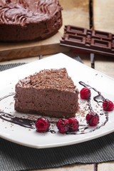 A chocolate cake