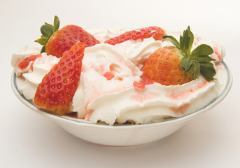 fragole con panna