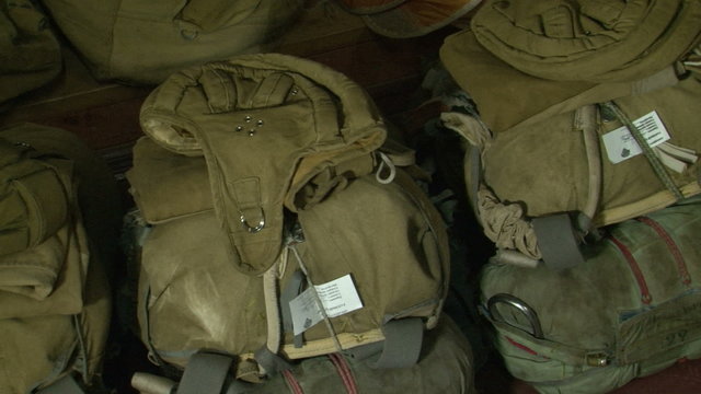 Packed parachutes