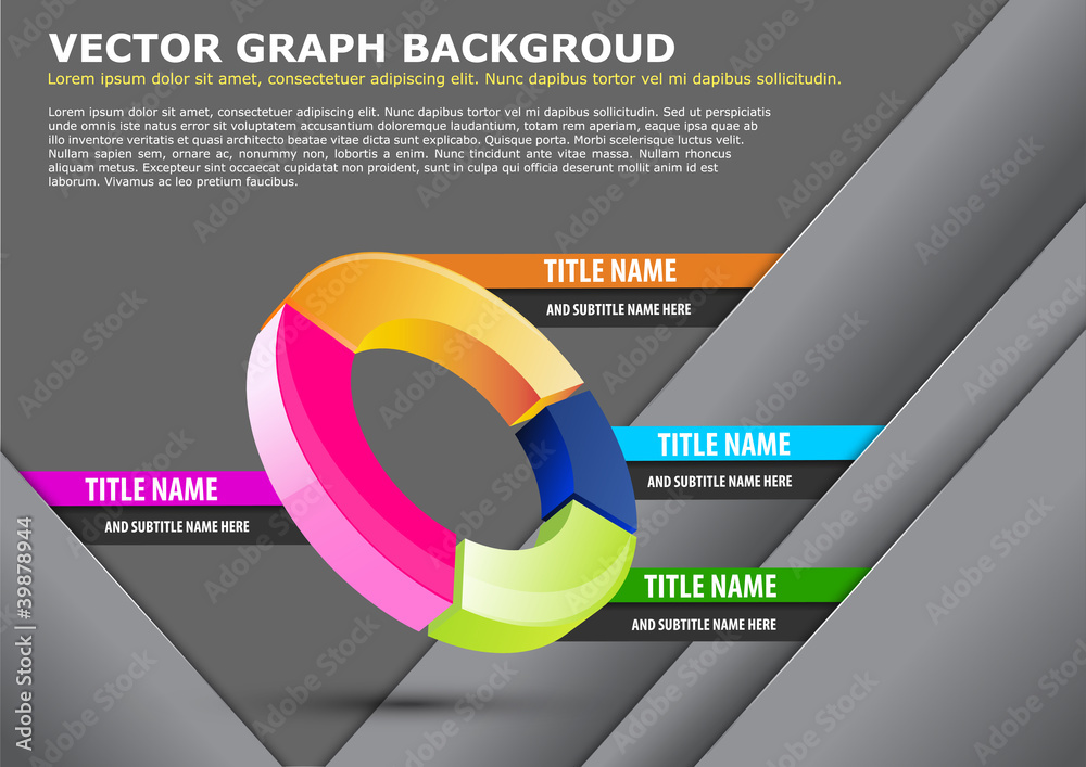 Aufkleber Vector business background with graph