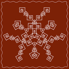 Folk Motif Design wall painting