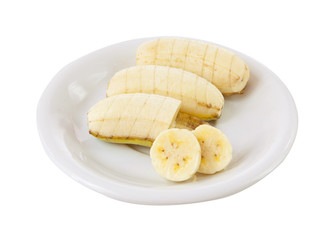 banana on dish
