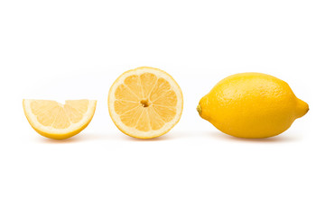 three fresh lemons