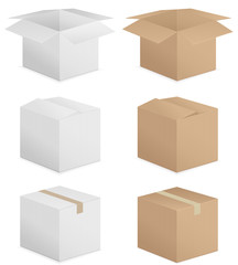 cardboard boxes