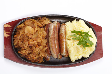 sausage with cabbage