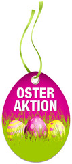 Hangtag Osteraktion Ostereier Pink