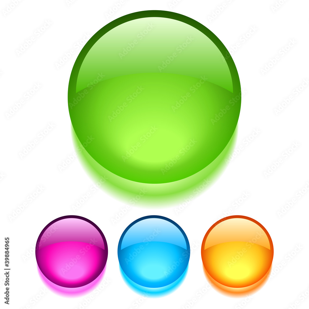 Poster blank vector buttons set isolated on white