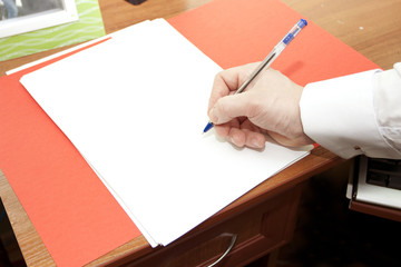 Signing of a clean sheet by the handle