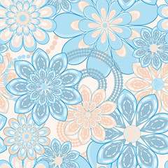 Fototapeta na wymiar Flower pattern seamless background