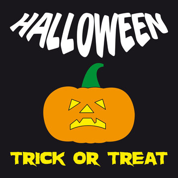 Halloween - Trick or treat with pumpkin