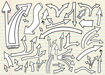 Doodle Arrows Vector Illustration Set
