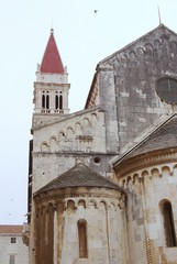 The st Lawrence cathedral in Trogir in Croatia