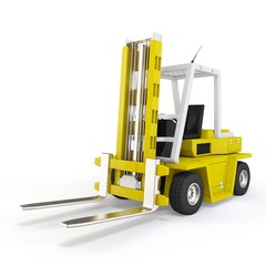 3d empty forklift