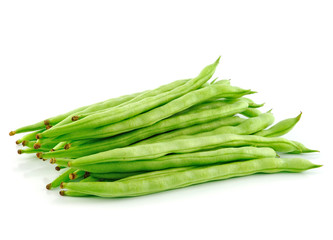 green peas on white background