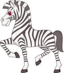 Plakat Kreskówki Zebra
