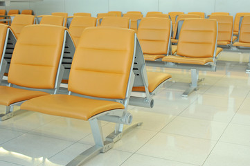 chairs in ordinary empty waiting room