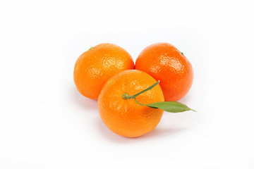 Tropical fruit on a white background.